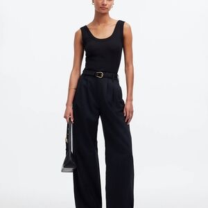Madewell Harlow Navy Blue Wide-Leg Pants